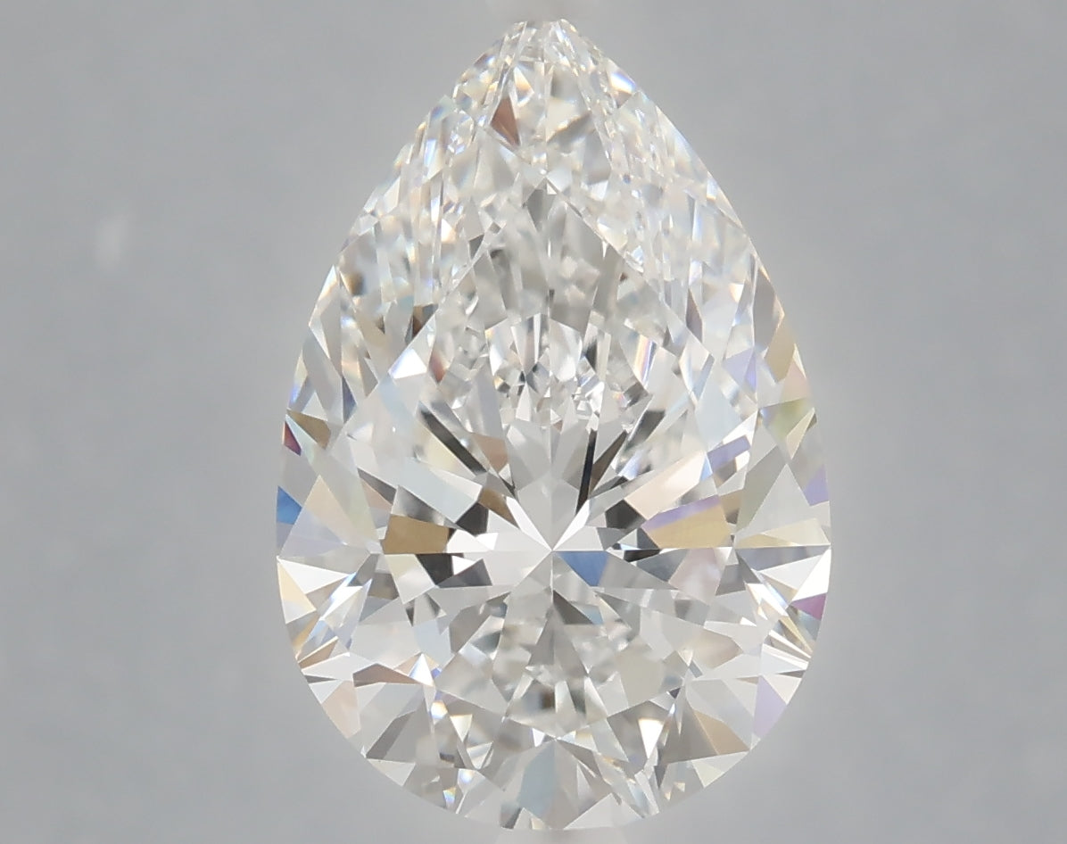 4.60 Carat Pear Shaped, Ideal Cut, E Color, VVS2 Clarity, IGI Certified Lab Grown Diamond