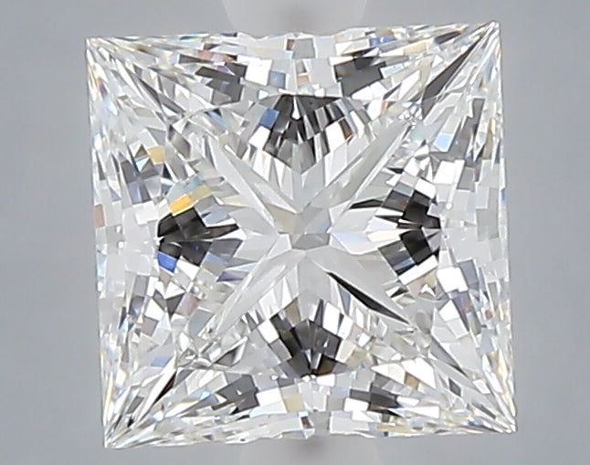 1.70 Carat Princess Shaped, Ideal Cut, D Color, VVS2 Clarity, IGI Certified Lab Grown Diamond