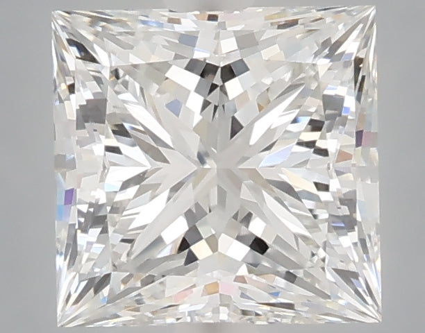 2.06 Carat Princess Shaped, Ideal Cut, E Color, VVS2 Clarity, IGI Certified Lab Grown Diamond