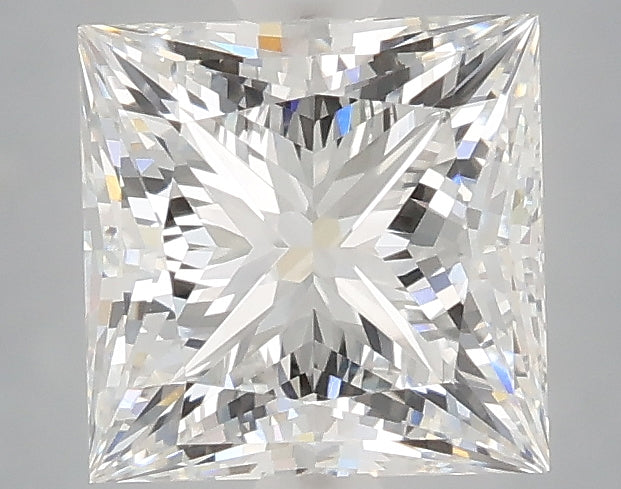 2.05 Carat Princess Shaped, Ideal Cut, E Color, VVS2 Clarity, IGI Certified Lab Grown Diamond
