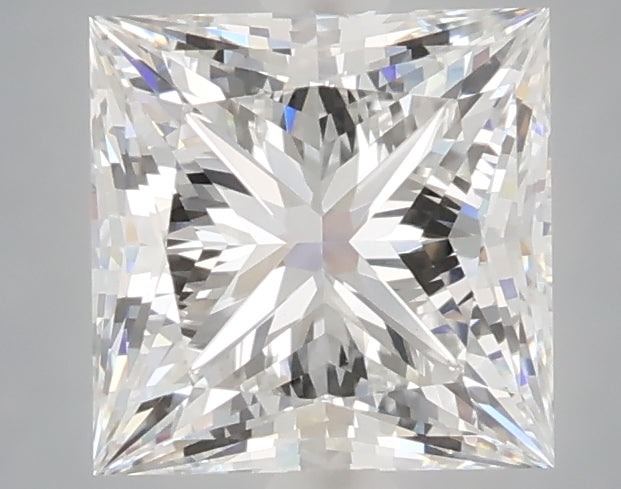 2.10 Carat Princess Shaped, Ideal Cut, E Color, VS1 Clarity, IGI Certified Lab Grown Diamond