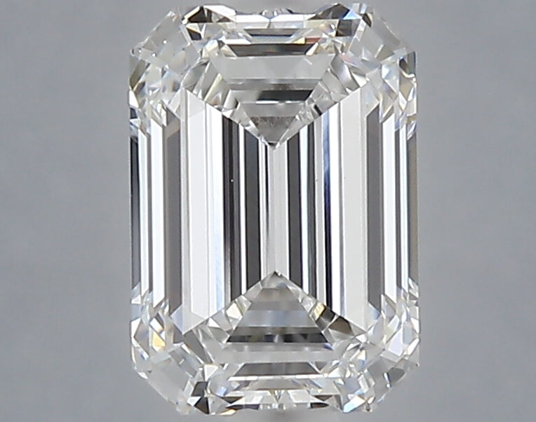 1.60 Carat Emerald Shaped, Ideal Cut, D Color, VVS2 Clarity, IGI Certified Lab Grown Diamond
