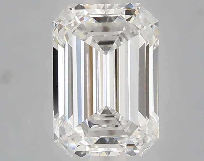 1.58 Carat Emerald Shaped, Ideal Cut, D Color, VVS2 Clarity, IGI Certified Lab Grown Diamond