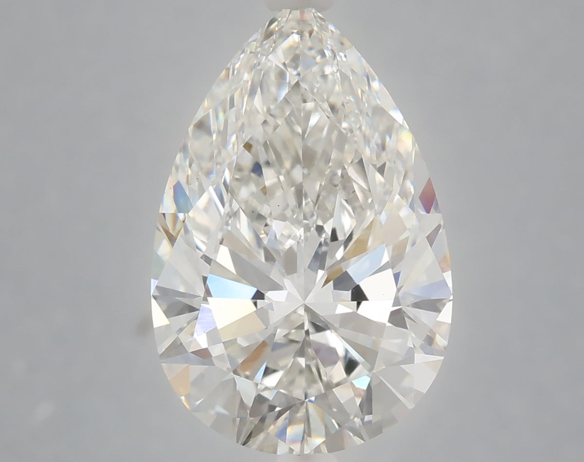 5.01 Carat Pear Shaped, Ideal Cut, F Color, VS1 Clarity, IGI Certified Lab Grown Diamond