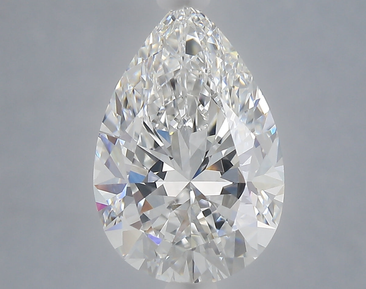 2.57 Carat Pear Shaped, Ideal Cut, E Color, VVS2 Clarity, IGI Certified Lab Grown Diamond