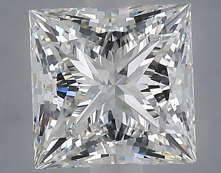 2.58 Carat Princess Shaped, Ideal Cut, E Color, VVS2 Clarity, IGI Certified Lab Grown Diamond