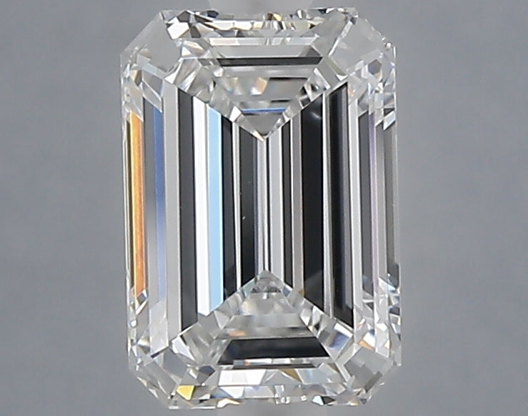 1.55 Carat Emerald Shaped, Ideal Cut, D Color, VVS2 Clarity, IGI Certified Lab Grown Diamond