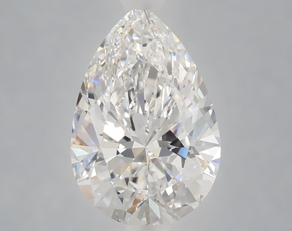 2.10 Carat Pear Shaped, Ideal Cut, D Color, VVS2 Clarity, IGI Certified Lab Grown Diamond