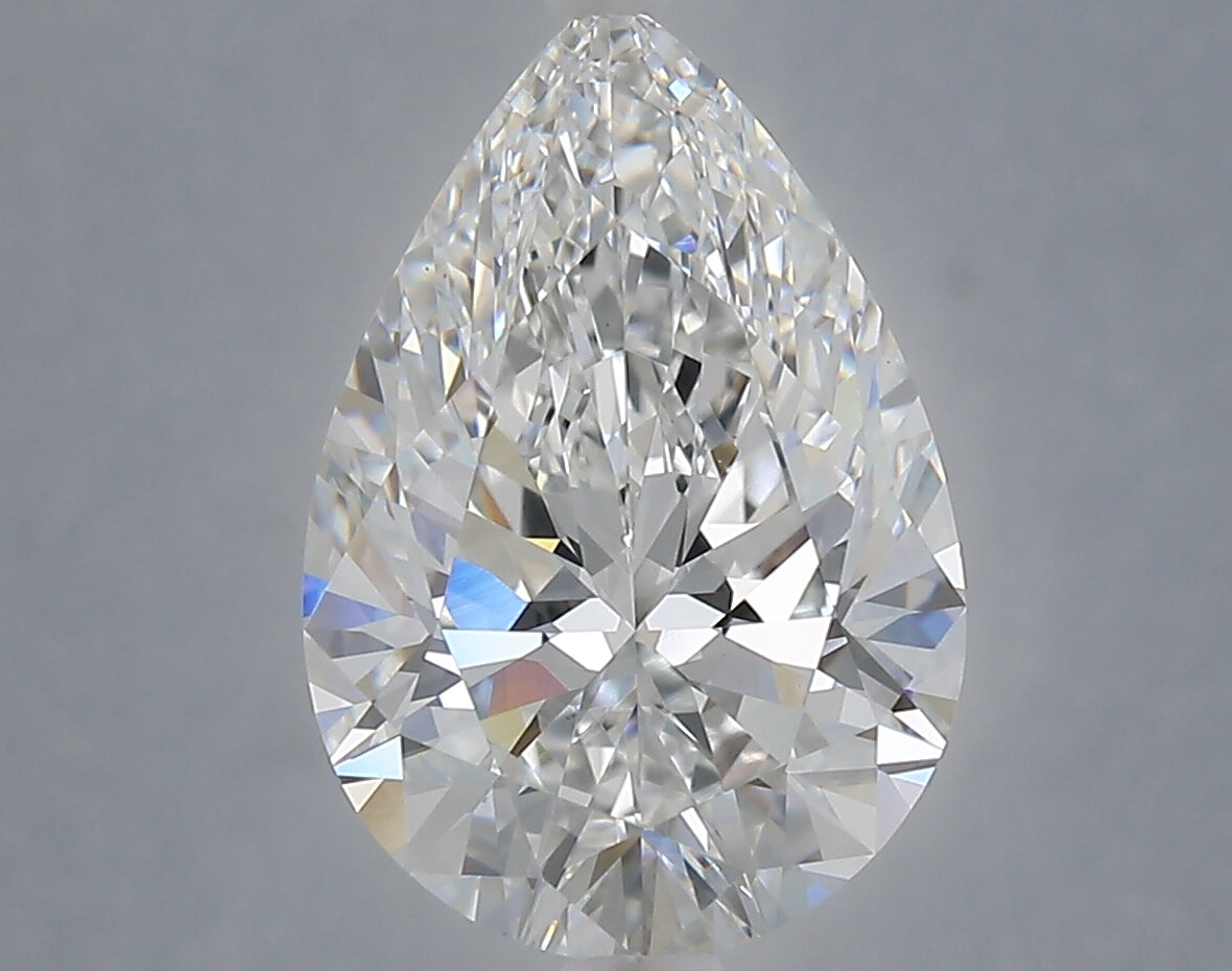 4.07 Carat Pear Shaped, Ideal Cut, D Color, VS1 Clarity, IGI Certified Lab Grown Diamond