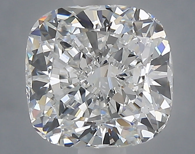 2.10 Carat Cushion Shaped, Ideal Cut, D Color, VVS2 Clarity, IGI Certified Lab Grown Diamond