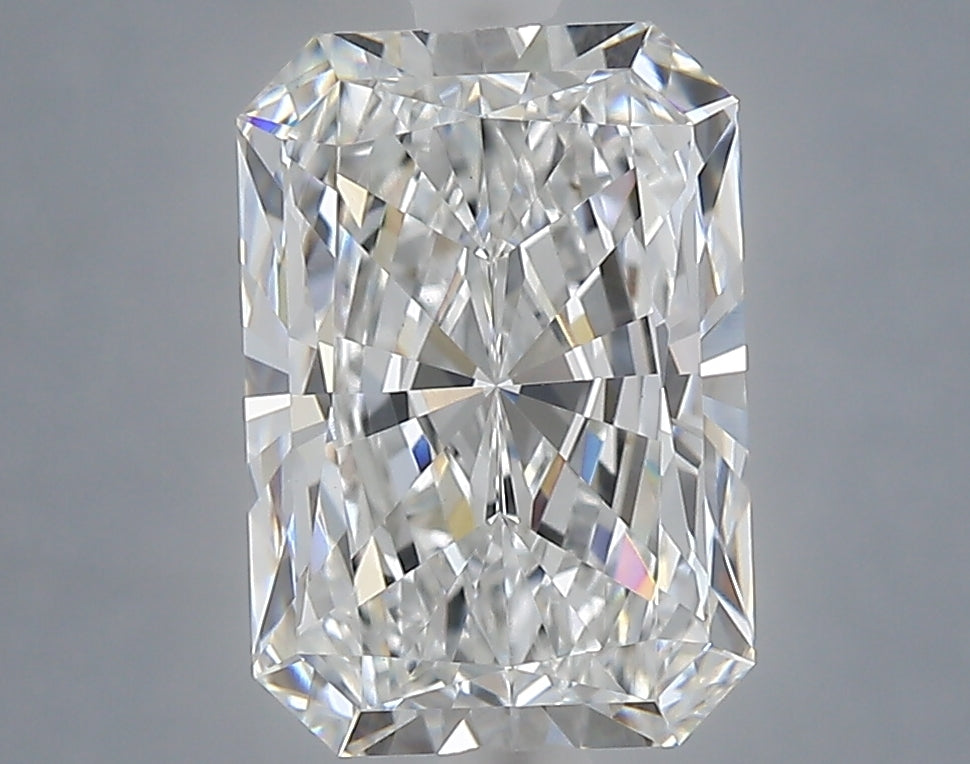 3.09 Carat Radiant Shaped, Ideal Cut, E Color, VVS2 Clarity, IGI Certified Lab Grown Diamond