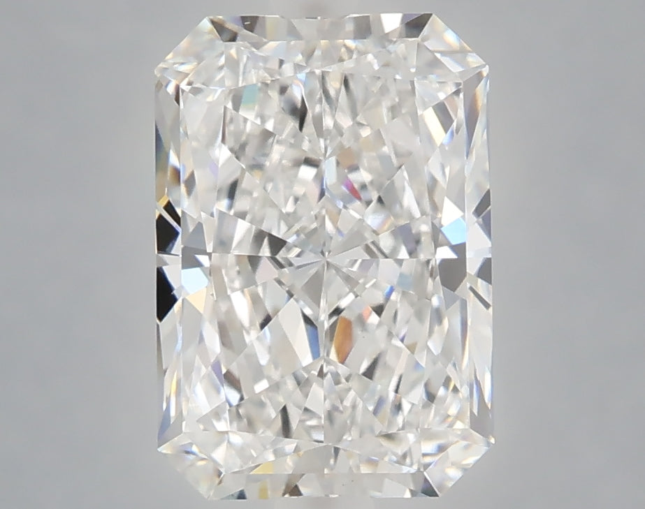 3.10 Carat Radiant Shaped, Ideal Cut, D Color, VVS2 Clarity, IGI Certified Lab Grown Diamond