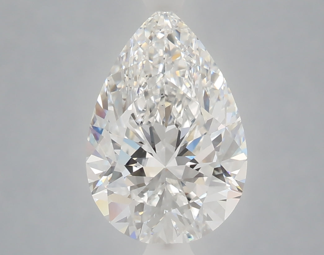 2.55 Carat Pear Shaped, Ideal Cut, E Color, VS1 Clarity, IGI Certified Lab Grown Diamond