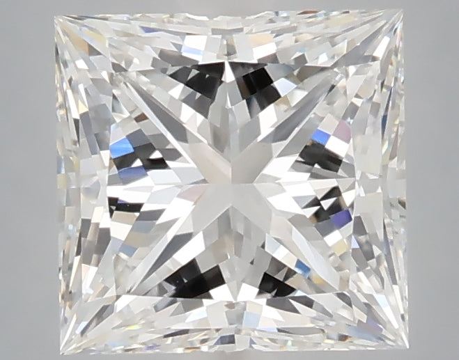 2.52 Carat Princess Shaped, Ideal Cut, E Color, VVS2 Clarity, IGI Certified Lab Grown Diamond