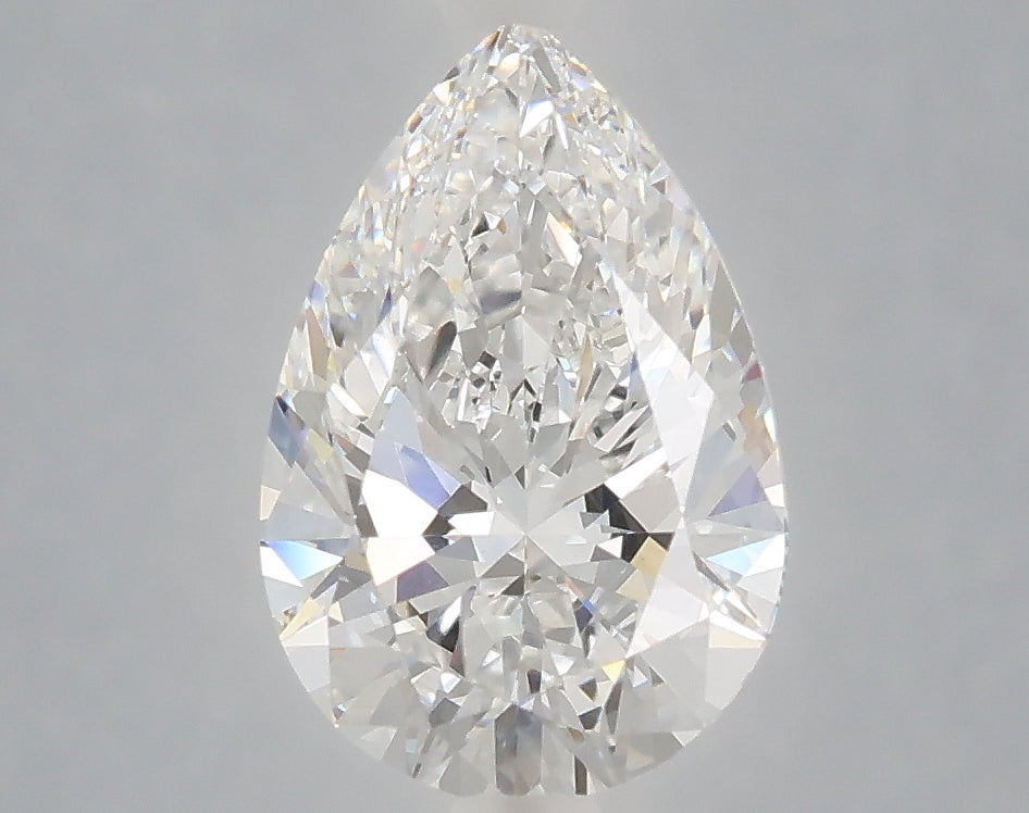 2.10 Carat Pear Shaped, Ideal Cut, E Color, VVS2 Clarity, IGI Certified Lab Grown Diamond