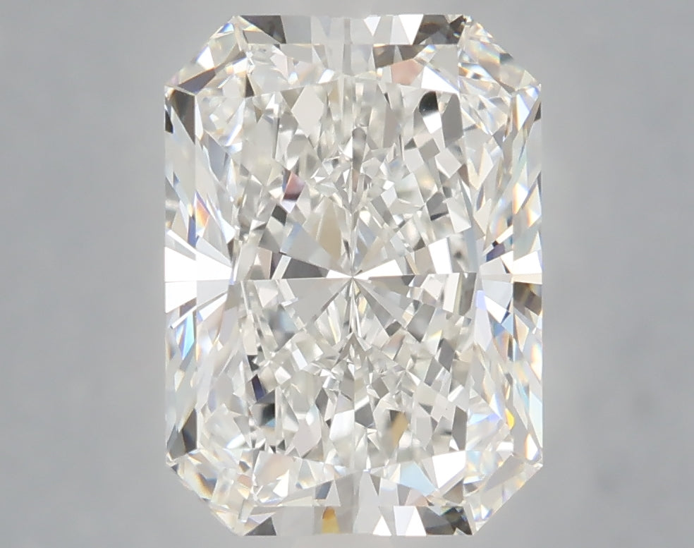 4.09 Carat Radiant Shaped, Ideal Cut, F Color, VVS2 Clarity, IGI Certified Lab Grown Diamond