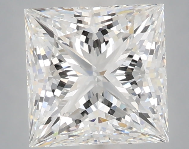 2.10 Carat Princess Shaped, Ideal Cut, E Color, VVS2 Clarity, IGI Certified Lab Grown Diamond