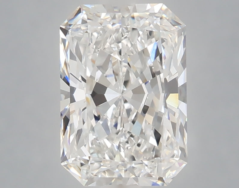 2.11 Carat Radiant Shaped, Ideal Cut, E Color, VVS2 Clarity, IGI Certified Lab Grown Diamond