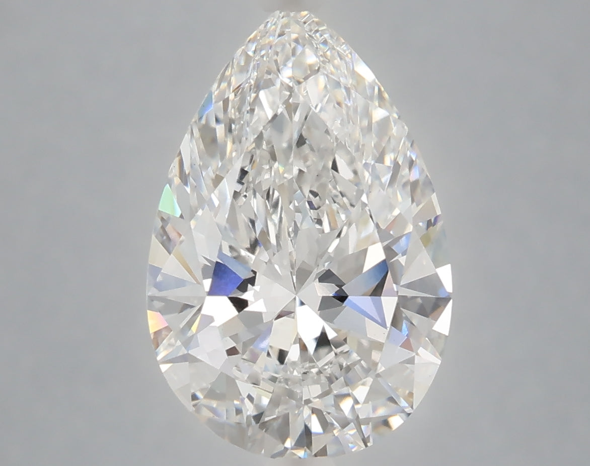 4.04 Carat Pear Shaped, Ideal Cut, D Color, VS1 Clarity, IGI Certified Lab Grown Diamond