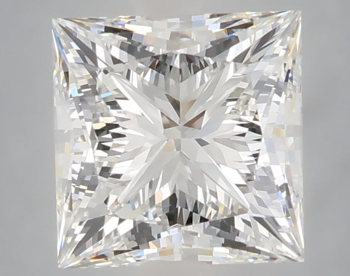 2.57 Carat Princess Shaped, Ideal Cut, E Color, VVS2 Clarity, IGI Certified Lab Grown Diamond