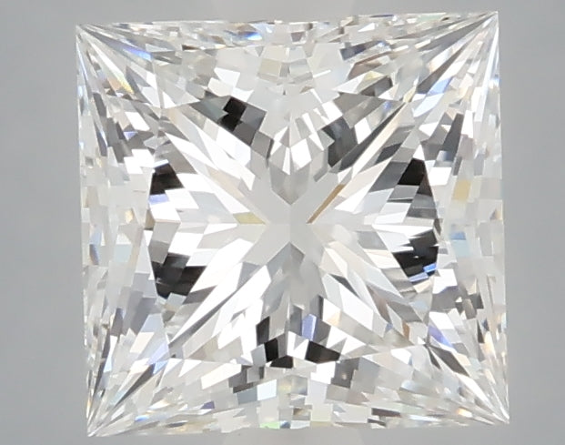 2.01 Carat Princess Shaped, Ideal Cut, E Color, VVS2 Clarity, IGI Certified Lab Grown Diamond