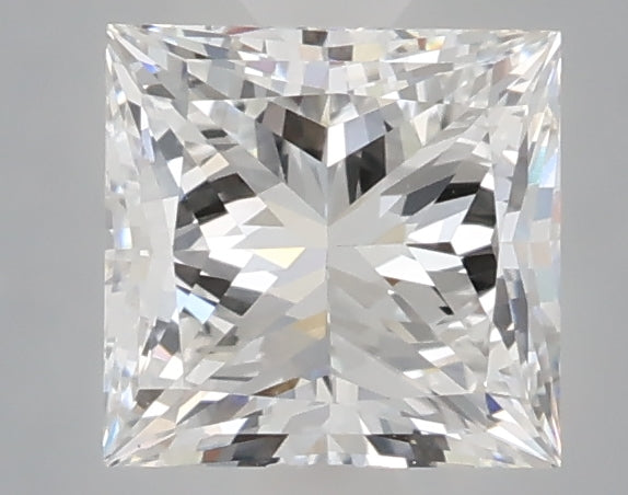 1.50 Carat Princess Shaped, Ideal Cut, D Color, VVS2 Clarity, IGI Certified Lab Grown Diamond