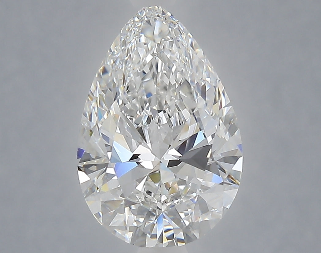 2.57 Carat Pear Shaped, Ideal Cut, E Color, VVS2 Clarity, IGI Certified Lab Grown Diamond