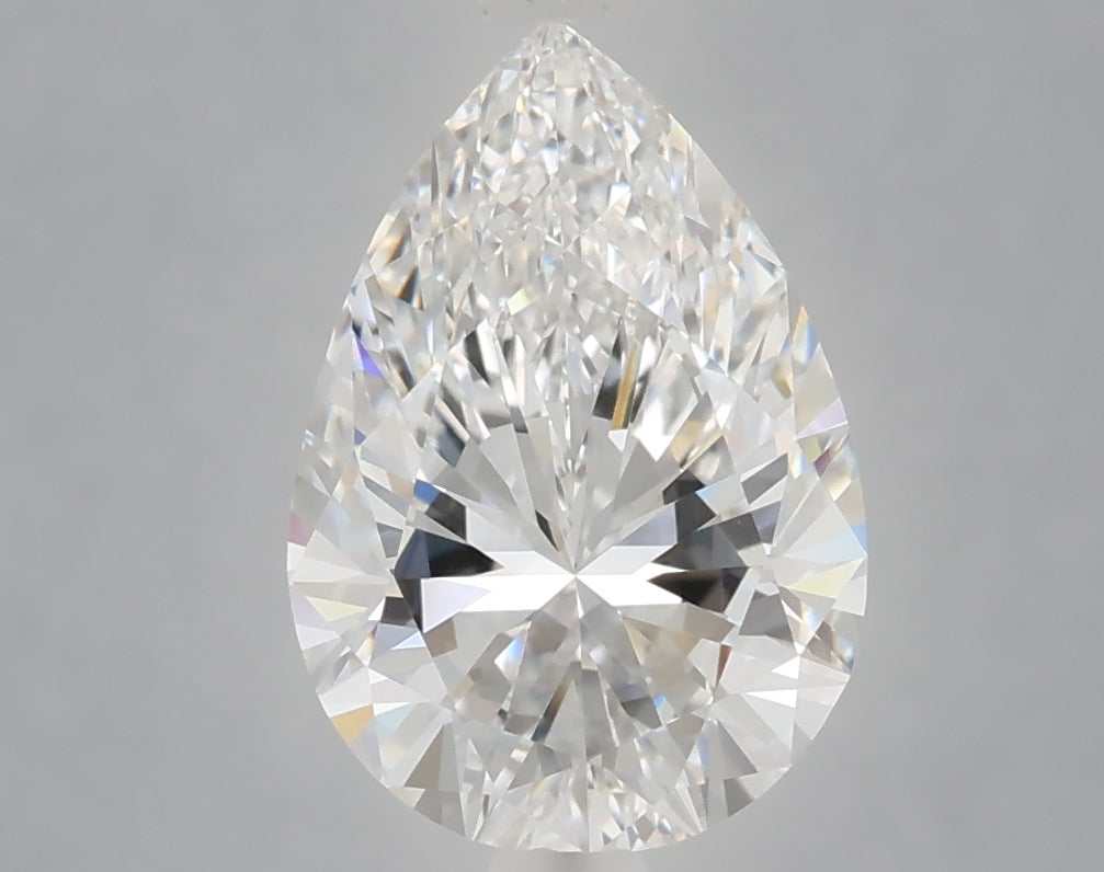 2.57 Carat Pear Shaped, Excellent Cut, E Color, VVS2 Clarity, IGI Certified Lab Grown Diamond
