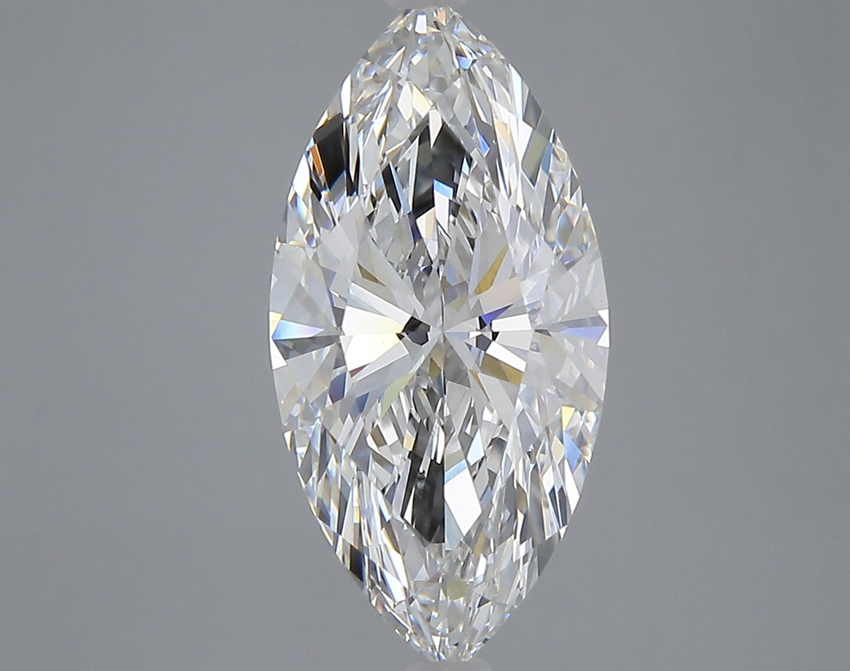 4.24 Carat Marquise Shaped, Ideal Cut, E Color, VVS2 Clarity, IGI Certified Lab Grown Diamond