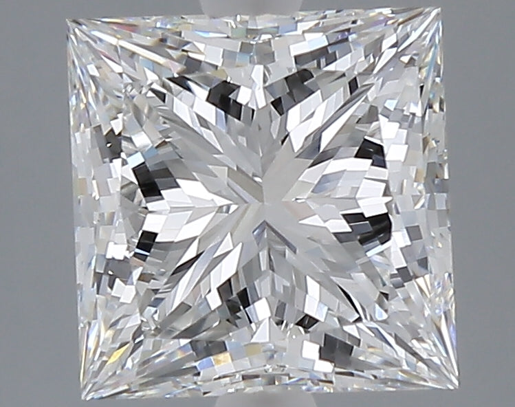 3.09 Carat Princess Shaped, Ideal Cut, E Color, VVS2 Clarity, IGI Certified Lab Grown Diamond
