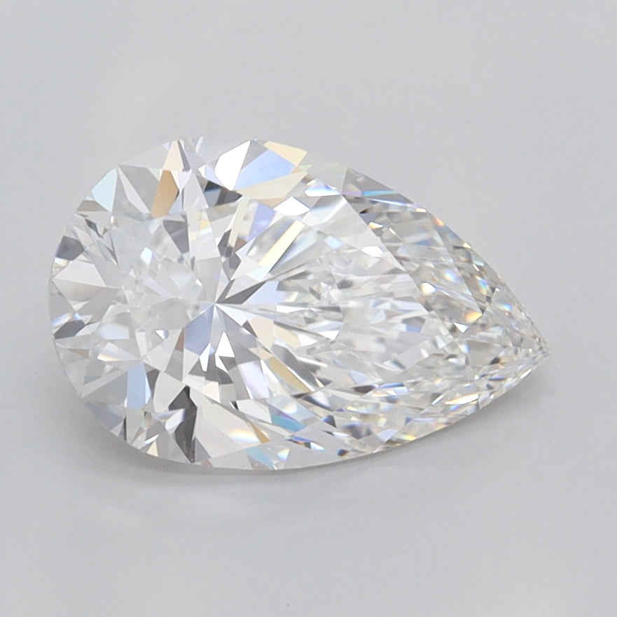 1.52 Carat Pear Shaped, Excellent Cut, E Color, VVS1 Clarity, IGI Certified Lab Grown Diamond