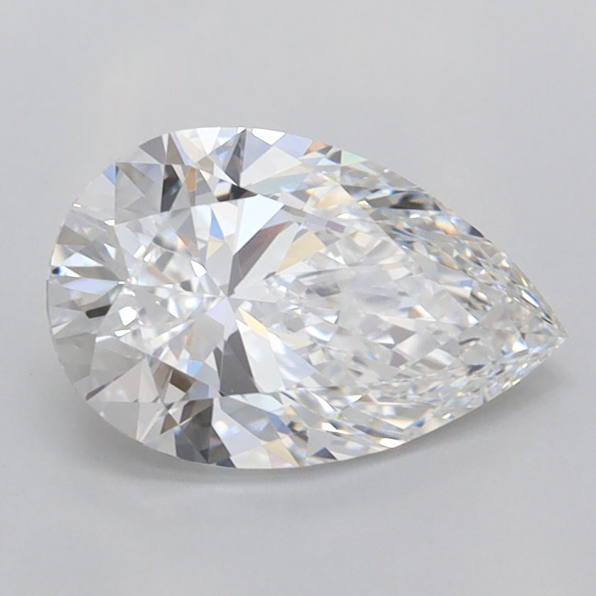 1.56 Carat Pear Shaped, Ideal Cut, D Color, VVS1 Clarity, IGI Certified Lab Grown Diamond