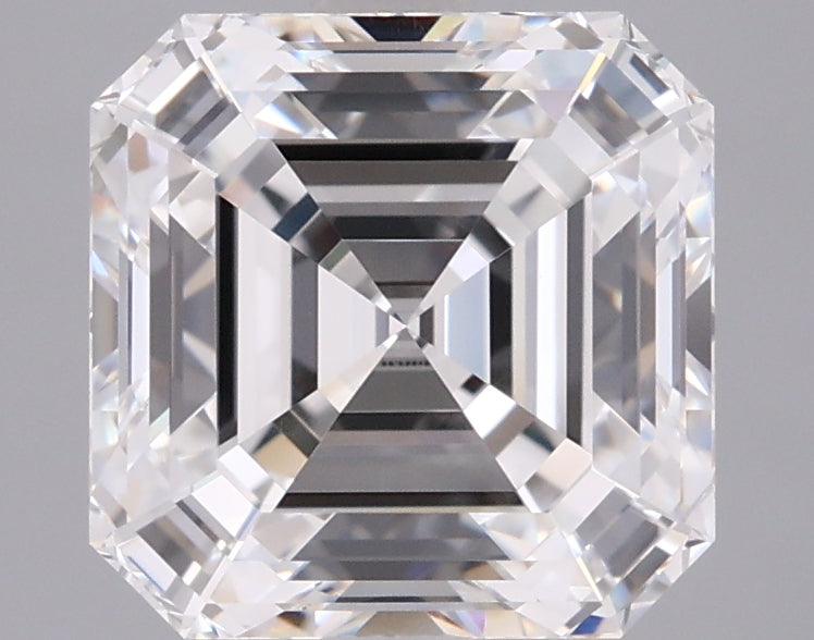 3.11 Carat Asscher Shaped, Ideal Cut, E Color, VVS2 Clarity, IGI Certified Lab Grown Diamond