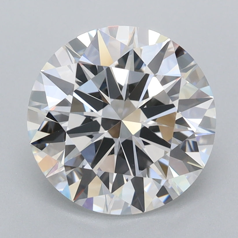 2.51 Carat Round Shaped, Ideal Cut, D Color, VVS1 Clarity, IGI Certified Lab Grown Diamond