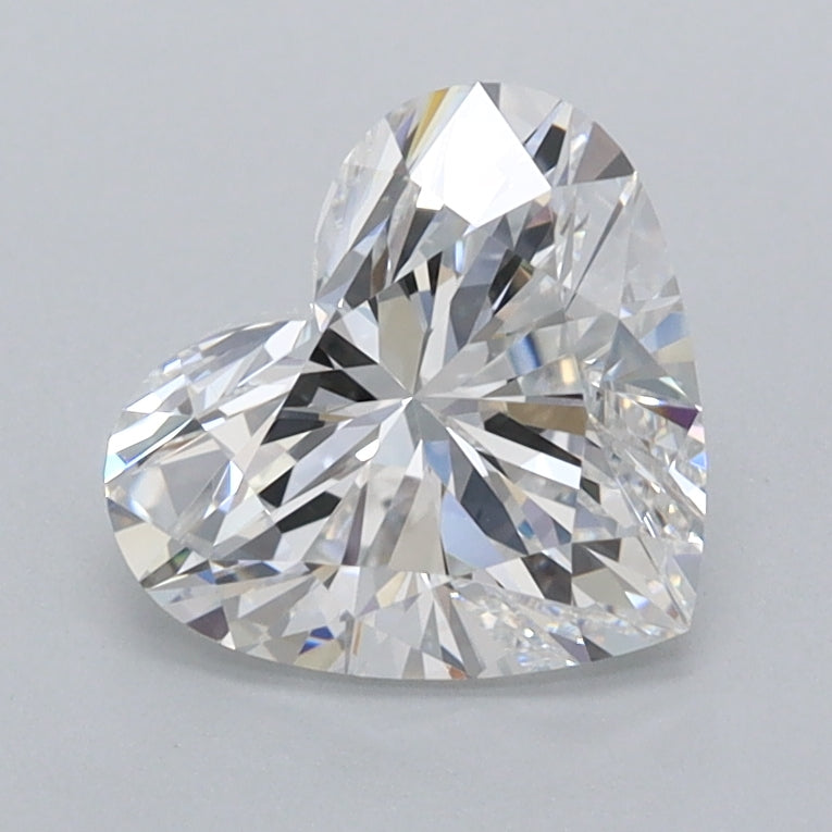 1.47 Carat Heart Shaped, Ideal Cut, D Color, VVS1 Clarity, IGI Certified Lab Grown Diamond