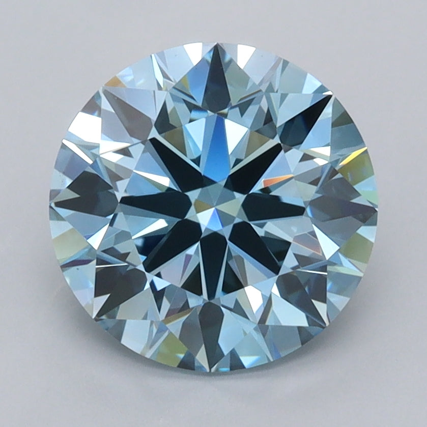 2.53 Carat Round Shaped, Ideal Cut, VVS2 Clarity, IGI Certified Lab Grown Diamond