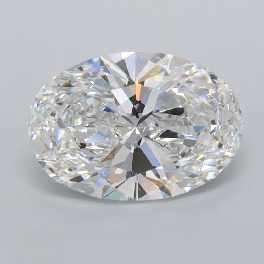 1.48 Carat Oval Shaped, Ideal Cut, D Color, VVS2 Clarity, IGI Certified Lab Grown Diamond