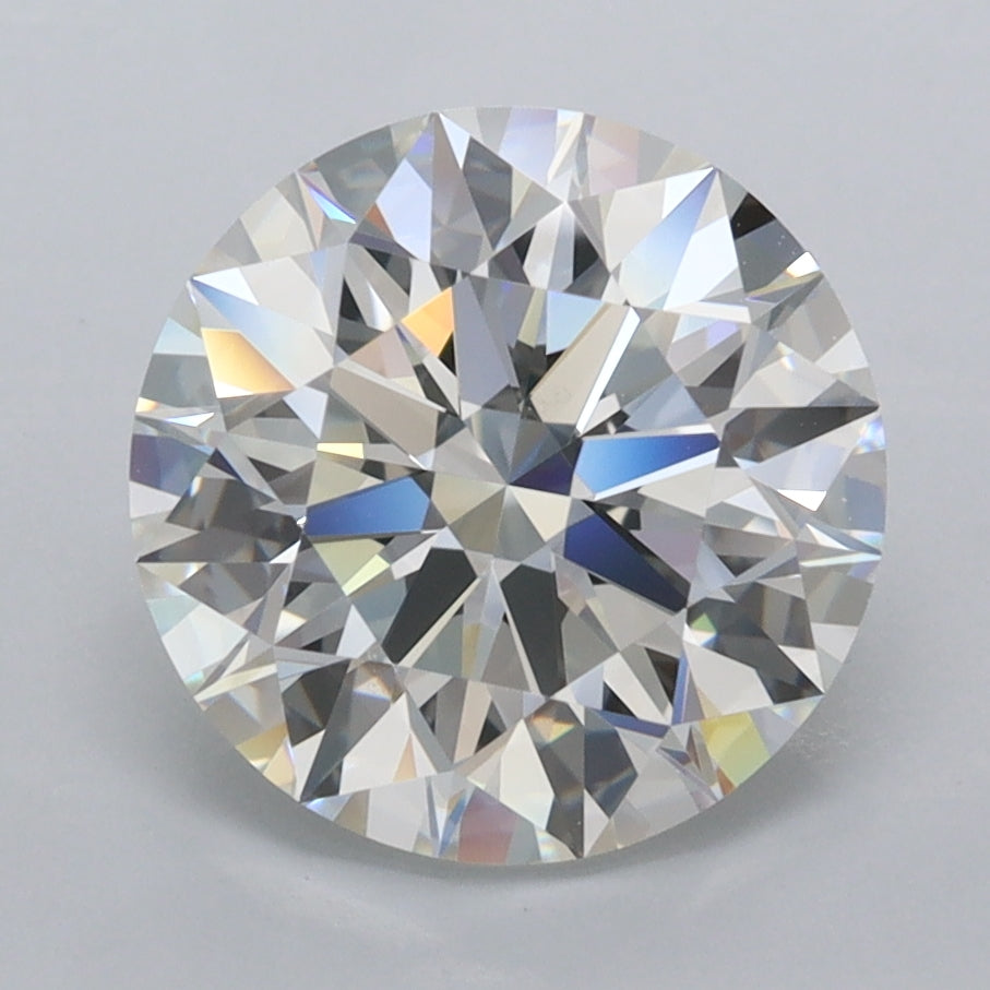 3.15 Carat Round Shaped, Ideal Cut, F Color, FL Clarity, IGI Certified Lab Grown Diamond