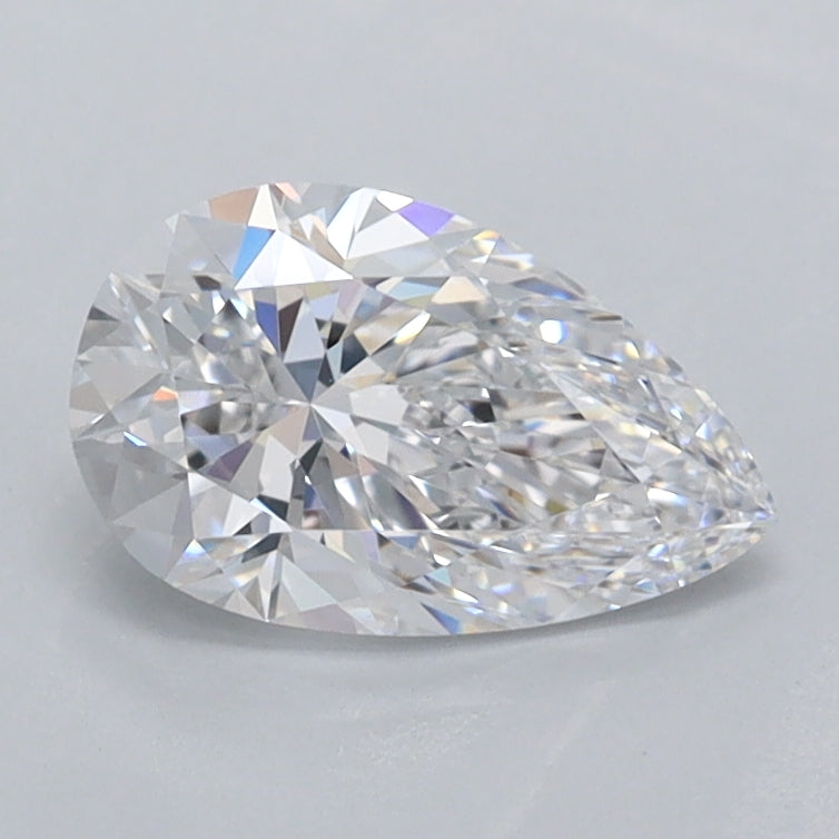 1.01 Carat Pear Shaped, Excellent Cut, D Color, VVS2 Clarity, IGI Certified Lab Grown Diamond