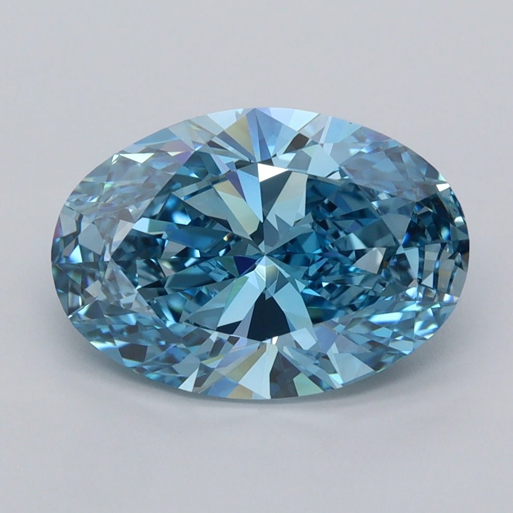 3.00 Carat Oval Shaped, Ideal Cut, VS1 Clarity, IGI Certified Lab Grown Diamond