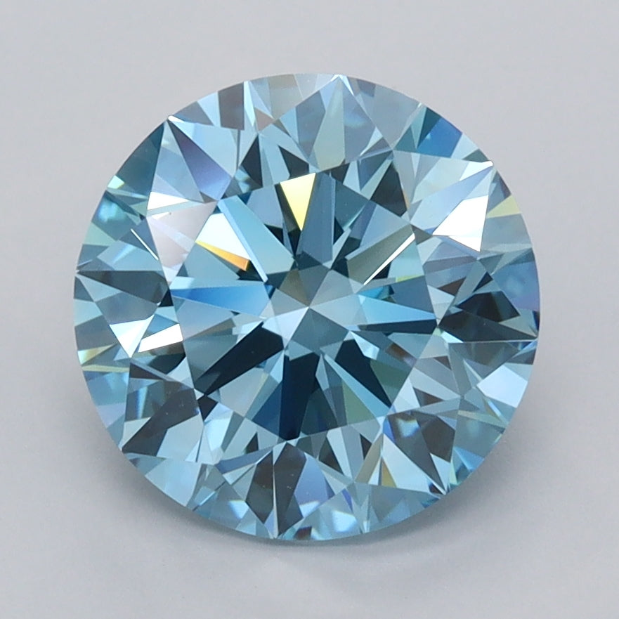 3.02 Carat Round Shaped, Ideal Cut, VS1 Clarity, IGI Certified Lab Grown Diamond
