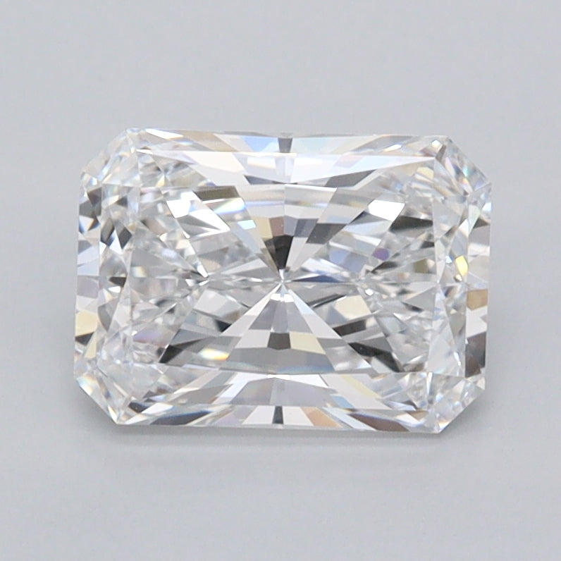 1.47 Carat Radiant Shaped, Excellent Cut, D Color, FL Clarity, IGI Certified Lab Grown Diamond