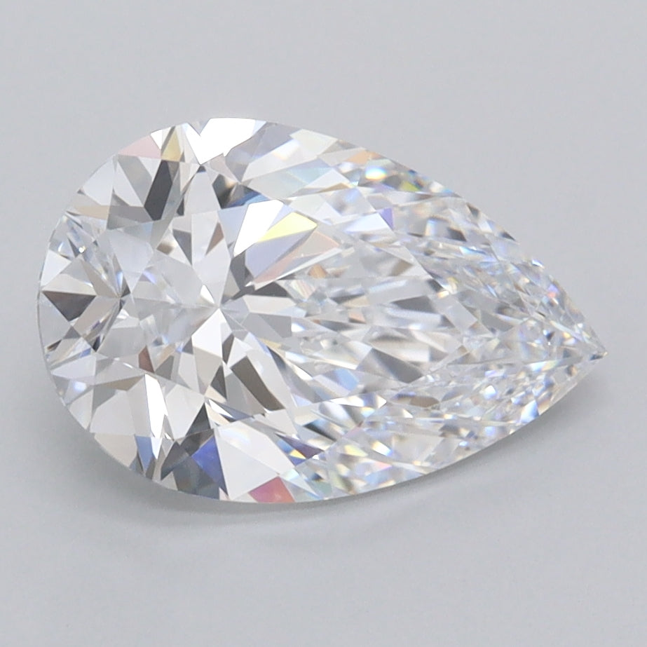 2.27 Carat Pear Shaped, Excellent Cut, D Color, IF Clarity, IGI Certified Lab Grown Diamond