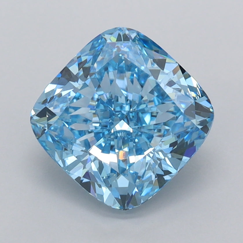 2.10 Carat Cushion Shaped, Ideal Cut, VS2 Clarity, IGI Certified Lab Grown Diamond