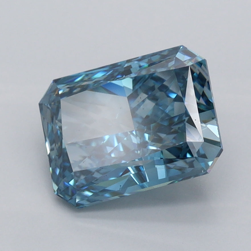2.22 Carat Radiant Shaped, Ideal Cut, VS1 Clarity, IGI Certified Lab Grown Diamond