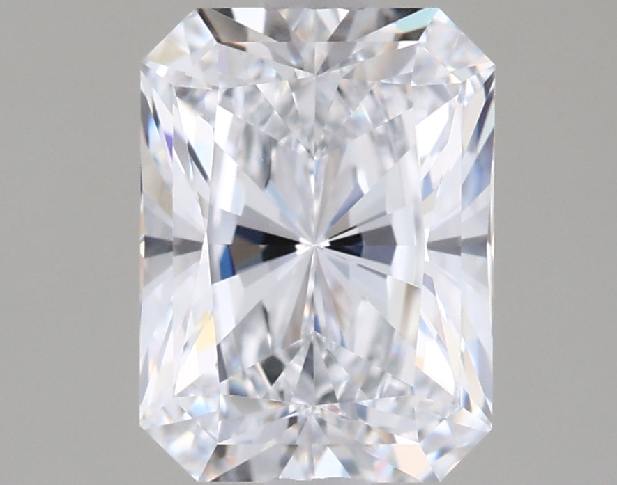 1.46 Carat Radiant Shaped, Ideal Cut, D Color, VVS2 Clarity, IGI Certified Lab Grown Diamond