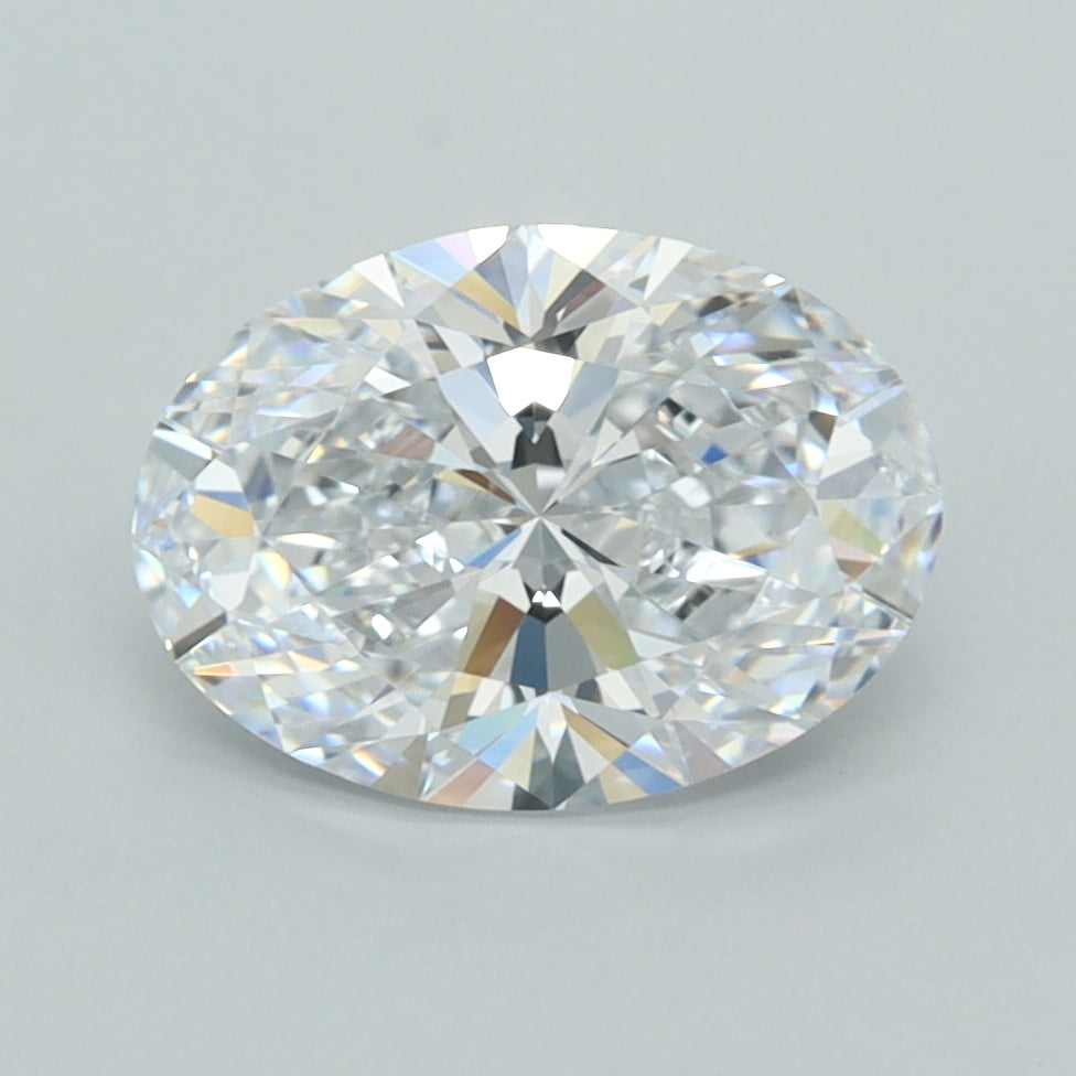 2.07 Carat Oval Shaped, Ideal Cut, D Color, FL Clarity, IGI Certified Lab Grown Diamond