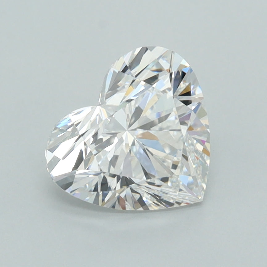 1.54 Carat Heart Shaped, Ideal Cut, E Color, FL Clarity, IGI Certified Lab Grown Diamond