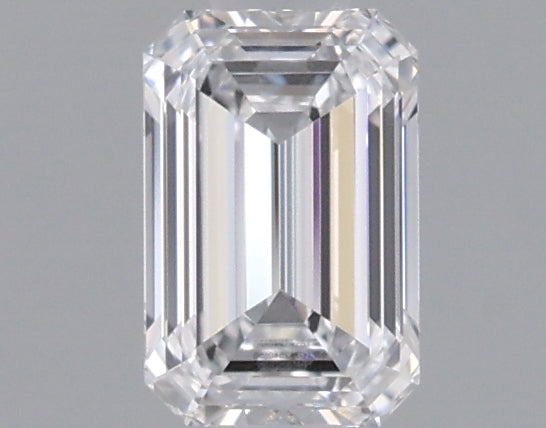 0.51 Carat Emerald Shaped, Ideal Cut, D Color, IF Clarity, IGI Certified Lab Grown Diamond