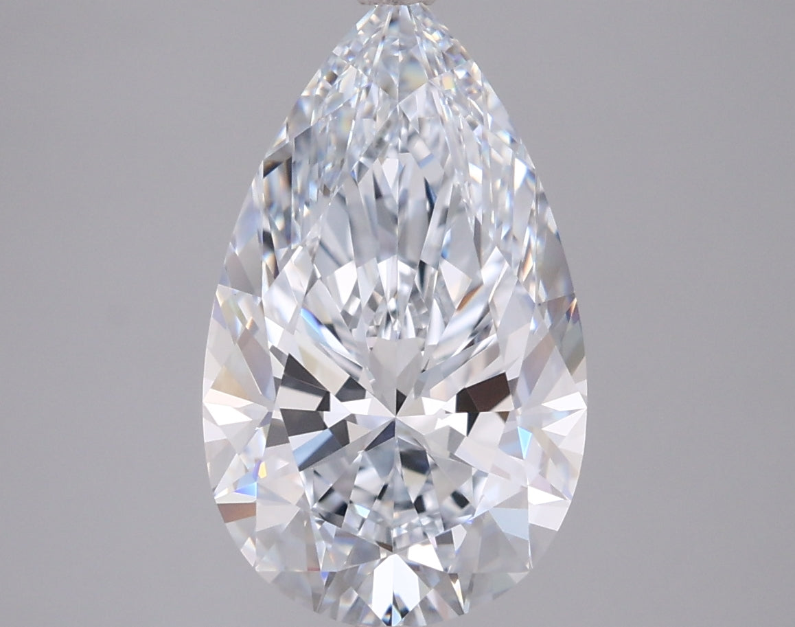3.80 Carat Pear Shaped, Ideal Cut, G Color, VVS1 Clarity, IGI Certified Lab Grown Diamond